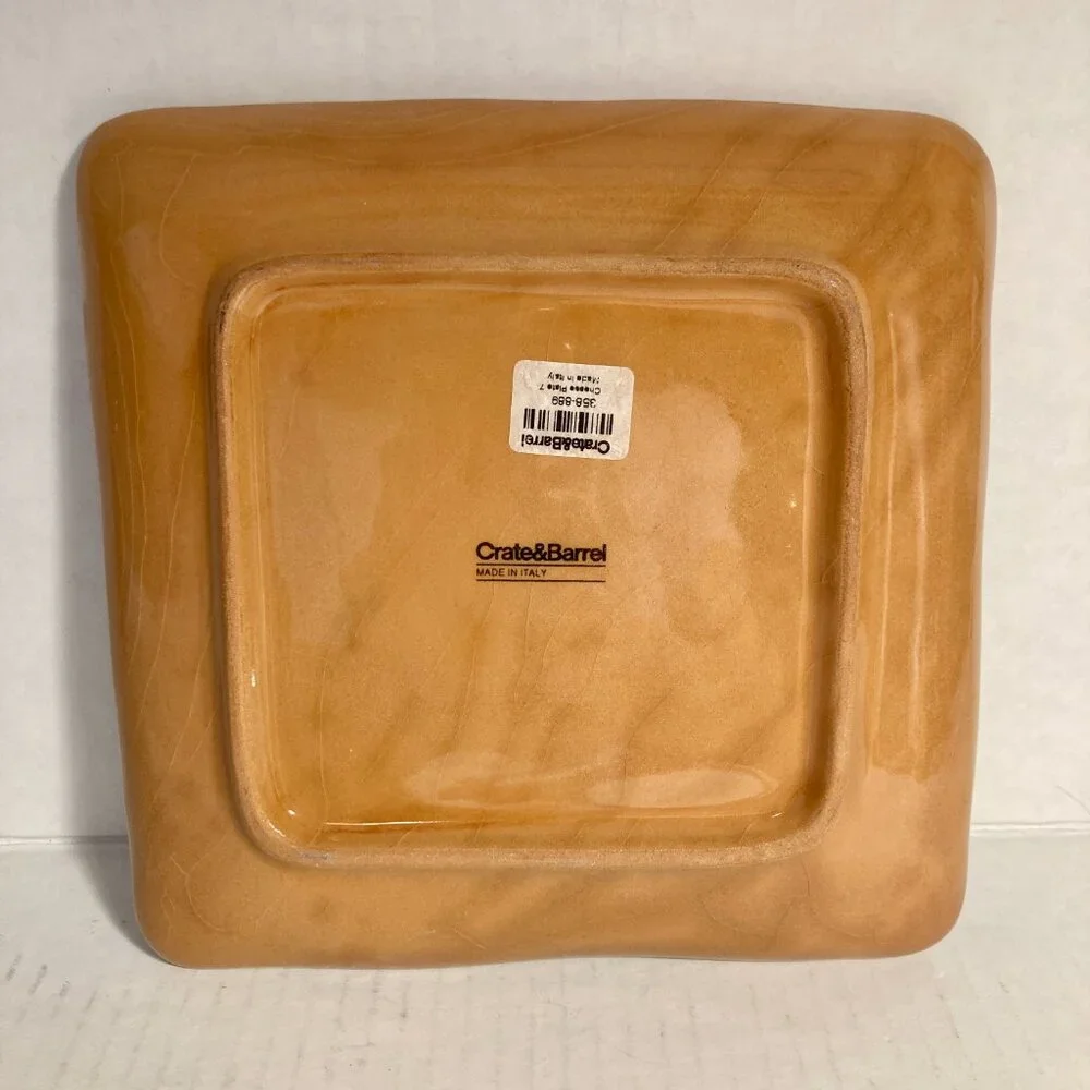 Crate & Barrel Cheese Plate Grapes Grape Bundle Wedge Serving Dish Ceramic Italy